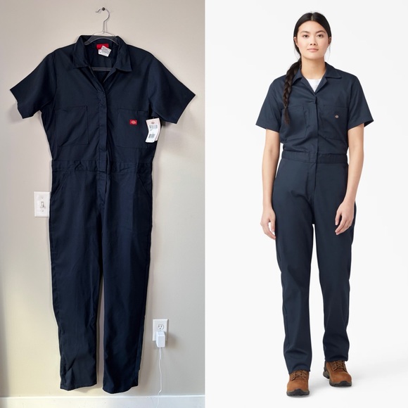 Dickies Pants - Dickies Navy Flex Short Sleeve Coveralls
